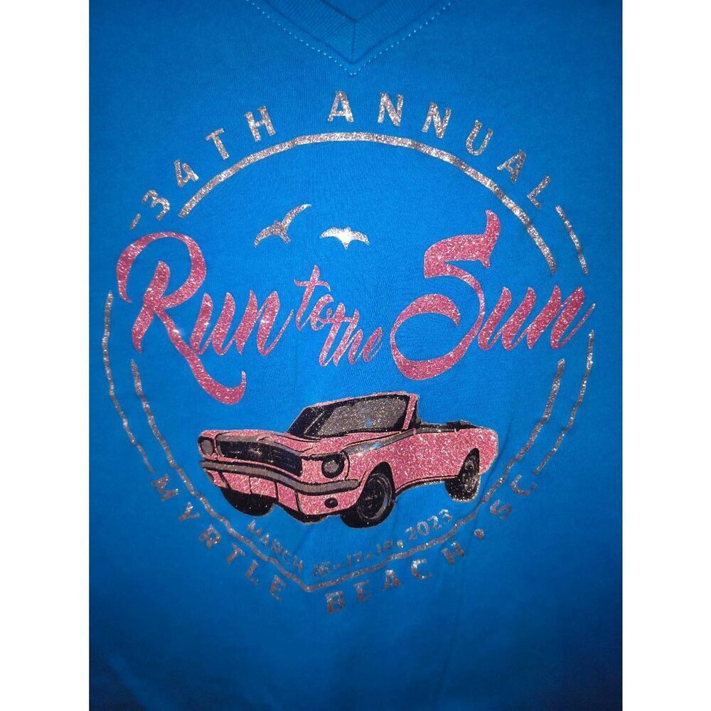34th Annual Run to the Sun car show t shirt large Myrtle Beach SC March 2023 Pin